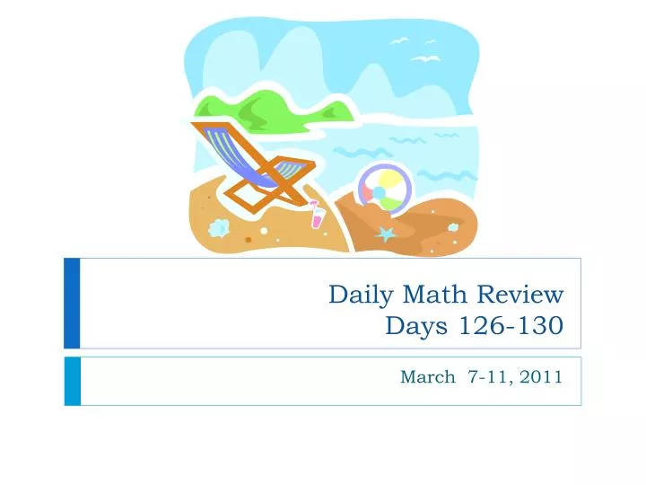 daily math review days 126 130