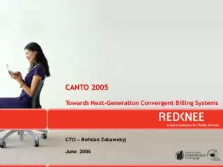 CANTO 2005 Towards Next-Generation Convergent Billing Systems