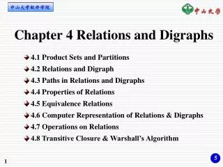Chapter 4 Relations and Digraphs