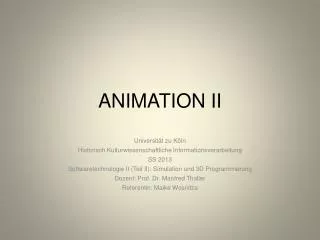 animation ii