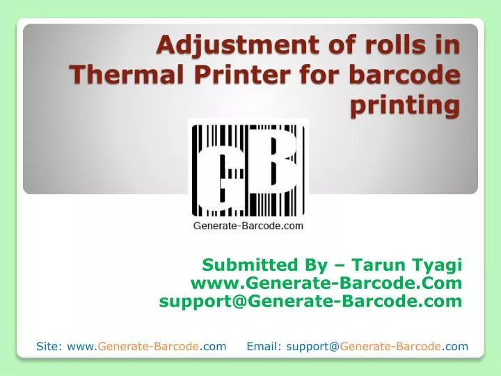 adjustment of rolls in thermal printer for barcode printing