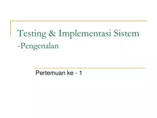 testing implementasi sistem pengenalan