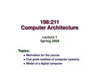 198 211 computer architecture