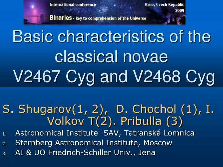 basic characteristics of the classical novae v 2 4 6 7 cyg and v2468 cyg
