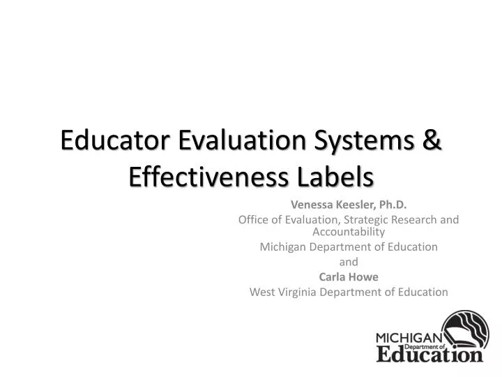 educator evaluation systems effectiveness labels