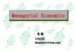 Managerial Economics - slide 1