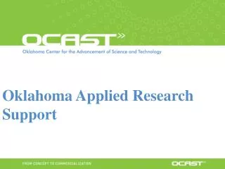 Oklahoma Applied Research Support