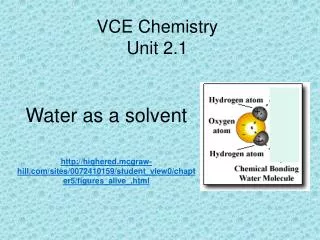 VCE Chemistry Unit 2.1