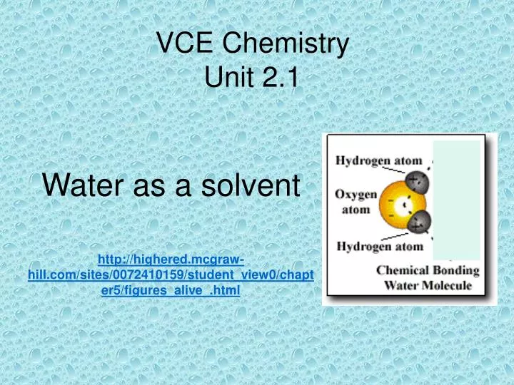 vce chemistry unit 2 1