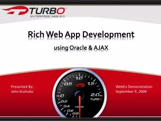 Rich Web App Development using Oracle &amp; AJAX
