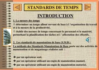 standards de temps
