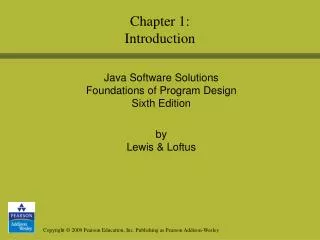 Java Software Solutions Foundations of Program Design Sixth Edition by Lewis &amp; Loftus