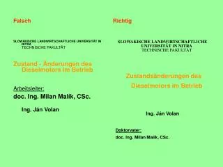 falsch richtig