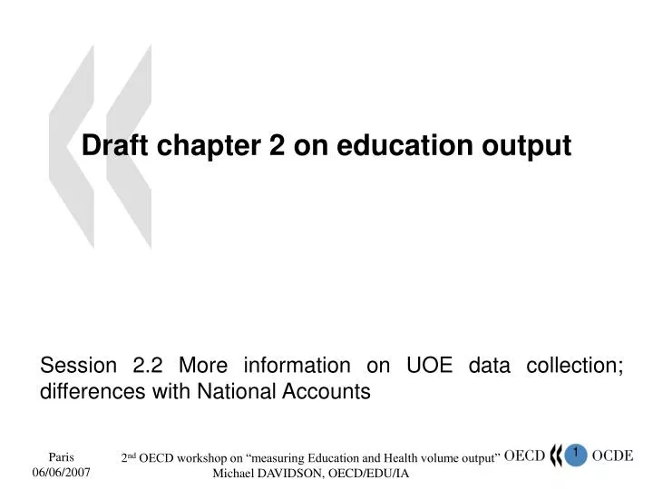 draft chapter 2 on education output