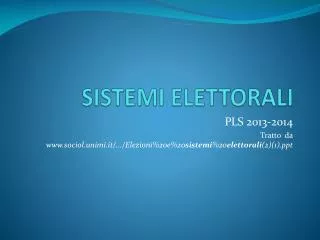sistemi elettorali