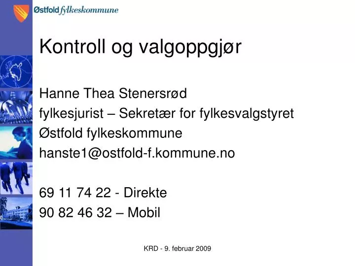 kontroll og valgoppgj r