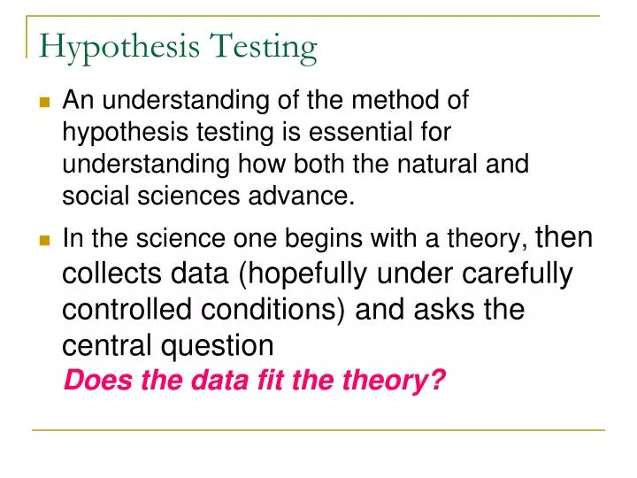 hypothesis testing