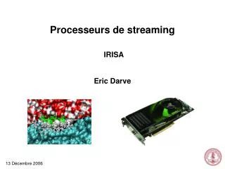 processeurs de streaming irisa