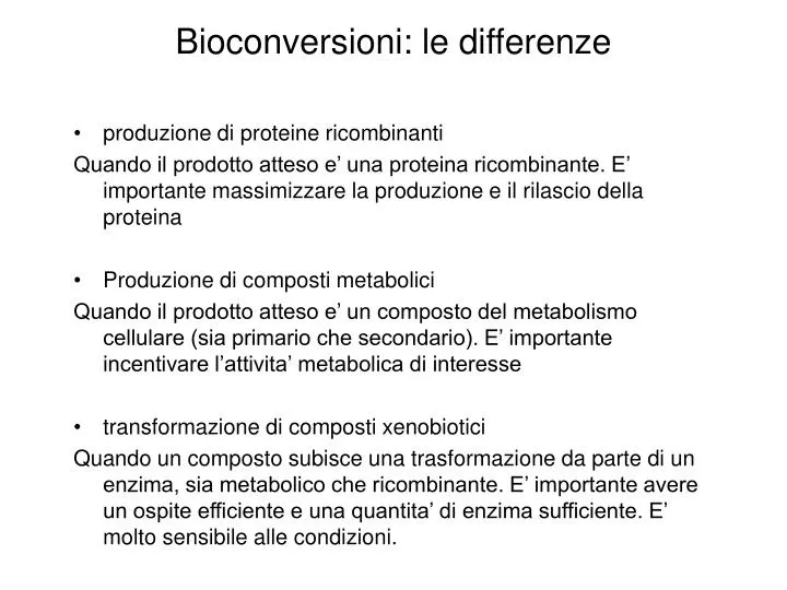 bioconversioni le differenze