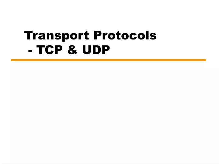 transport protocols tcp udp