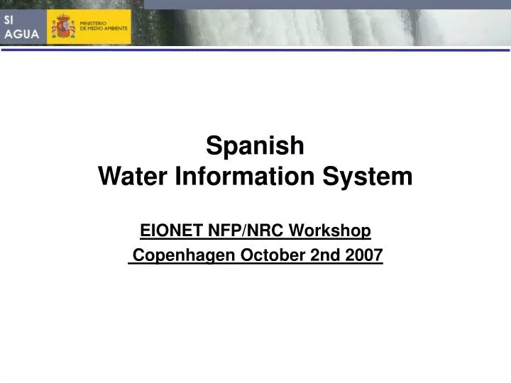 spanish water information system