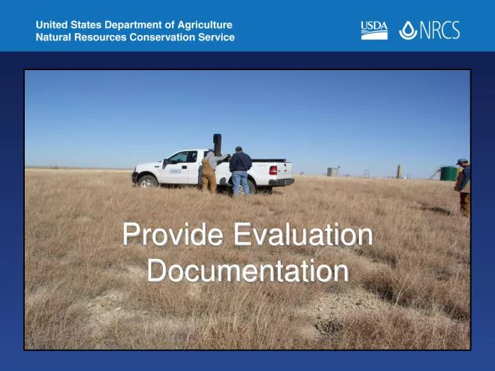 provide evaluation documentation