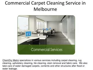 Commercial carpet cleaning service in Melbourne