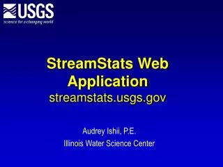 StreamStats Web Application streamstatsgs