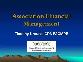 Association Financial Management