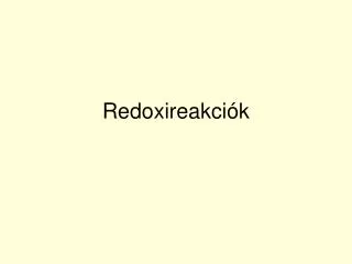 redoxireakci k
