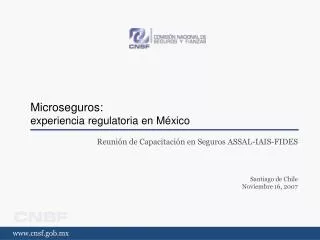 microseguros experiencia regulatoria en m xico