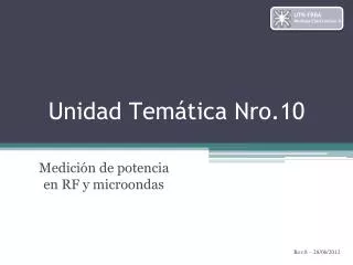unidad tem tica nro 10