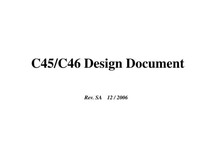 c45 c46 design document