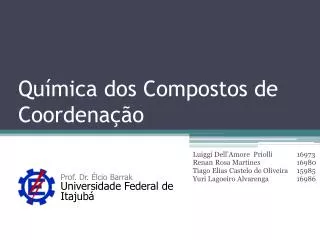 qu mica dos compostos de coordena o
