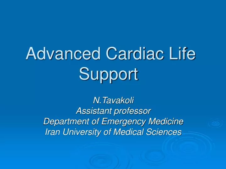 advanced cardiac life support