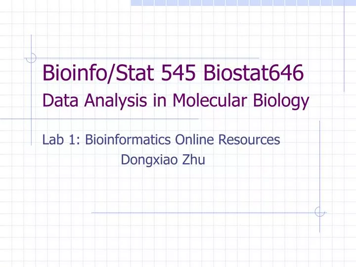 bioinfo stat 545 biostat646 data analysis in molecular biology