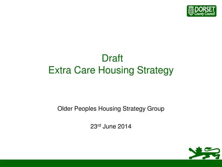 draft extra care housing strategy