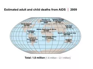 Estimated adult and child deaths from AIDS ? 2009