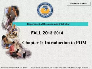 Chapter 1: Introduction to POM