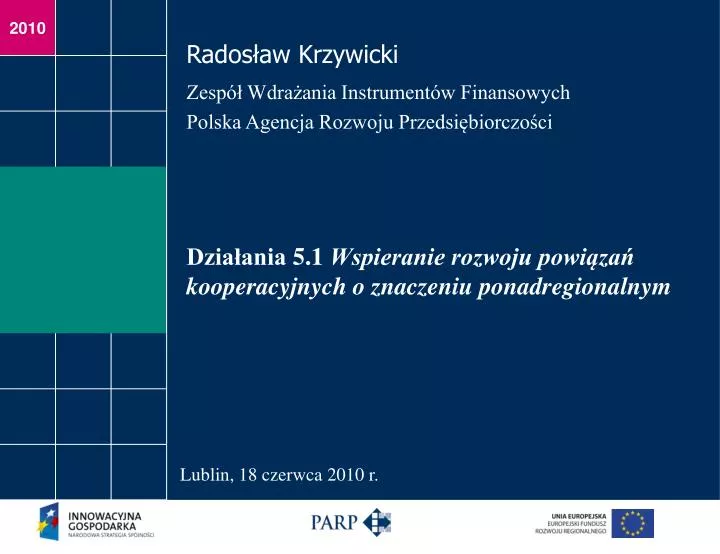 dzia ania 5 1 wspieranie rozwoju powi za kooperacyjnych o znaczeniu ponadregionalnym