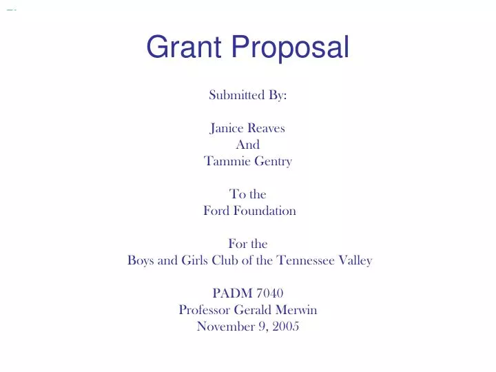 grant proposal