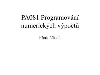 p a 0 81 p rogramov n numerick ch v po t