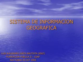 sistema de informacion geografica