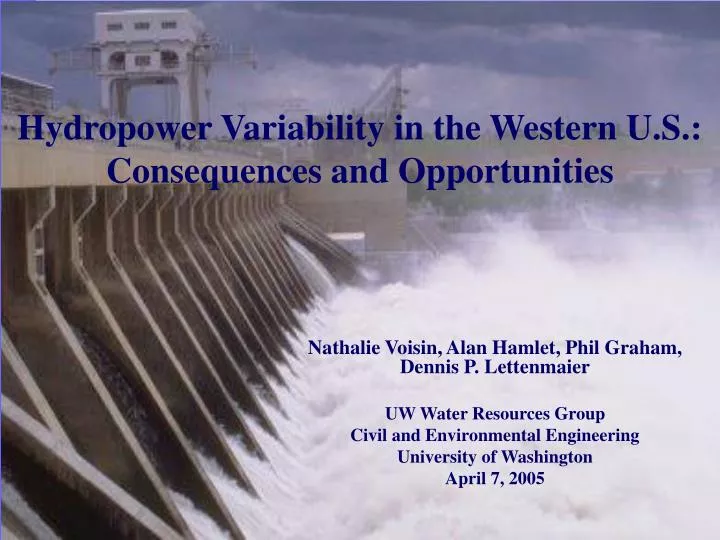 hydropower variability in the western u s consequences and opportunities