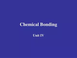 Chemical Bonding