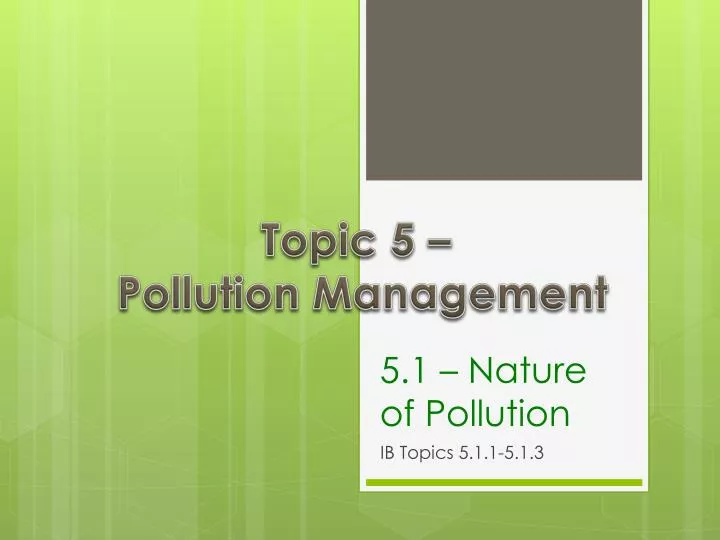 5 1 nature of pollution