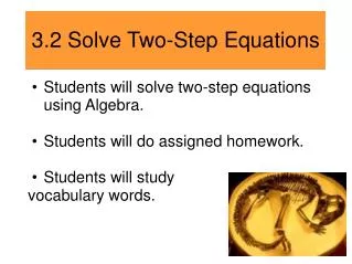 3.2 Solve Two-Step Equations