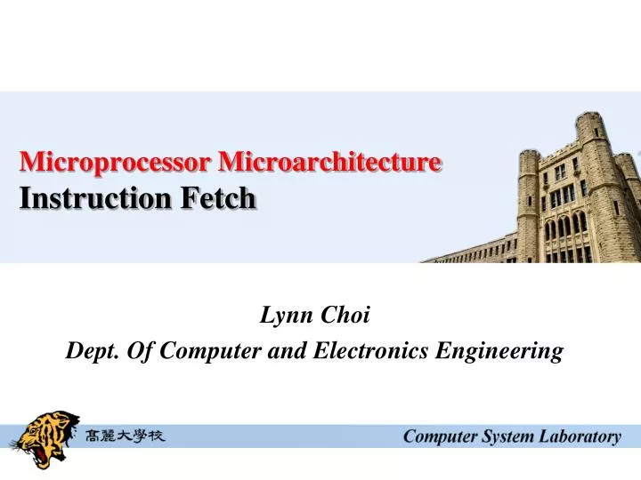 microprocessor microarchitecture instruction fetch