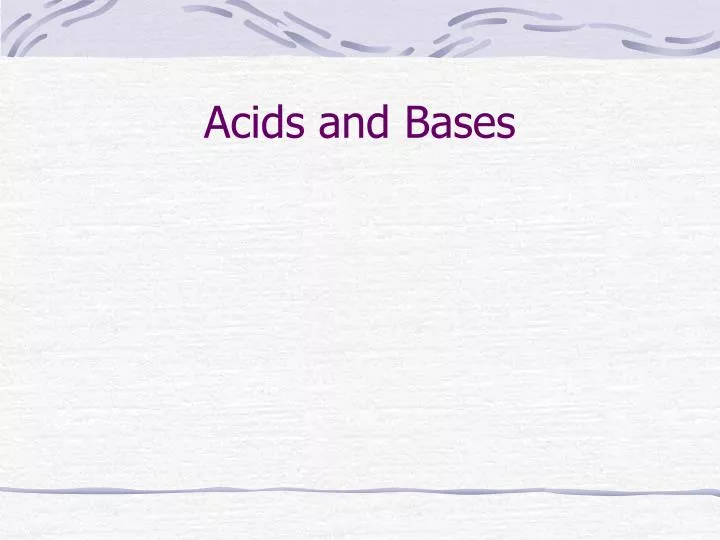 acids and bases