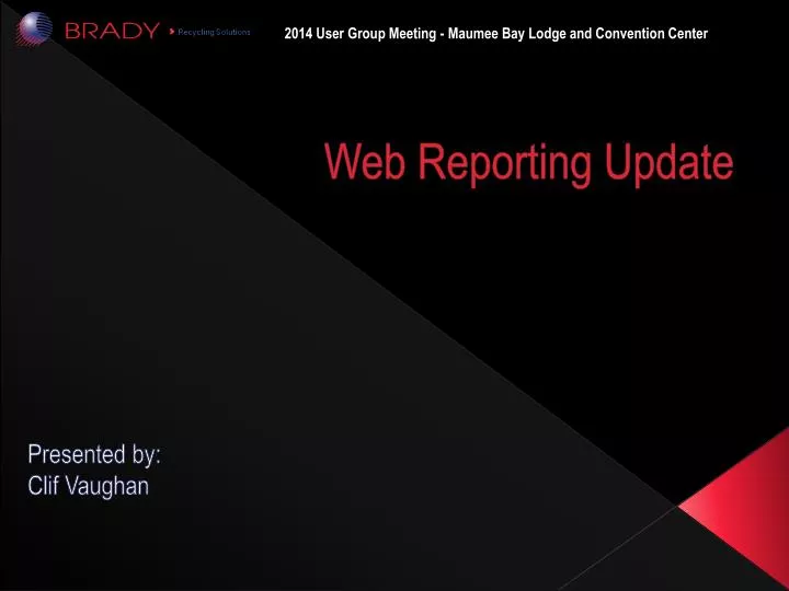 web reporting update